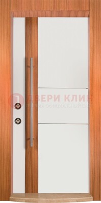Белая входная дверь c МДФ панелью ЧД-09 в частный дом в Иваново