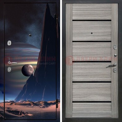 Стальная дверь с фотопечатью космоса ДФ-49 в Иваново