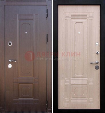 Коричневая входная дверь с МДФ ДМ-173 для кирпичного дома в Иваново
