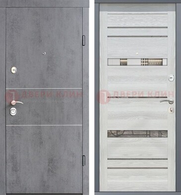 Входная железная дверь c филенчатой МДФ Орех тисненый ДМ-262 в Иваново