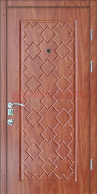 Коричневая металлическая дверь с МДФ-28 в Иваново