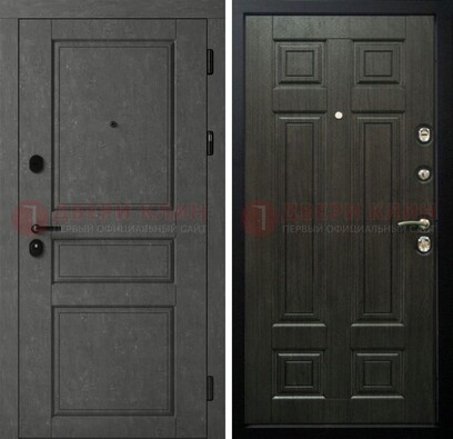 Серая стальная дверь с классическими МДФ ДМ-456 в Иваново