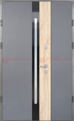 Полуторная металлическая дверь с МДФ ДМ-503 в Иваново