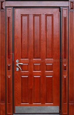 Красная входная дверь для улицы с МДФ ДМ-532 в Иваново