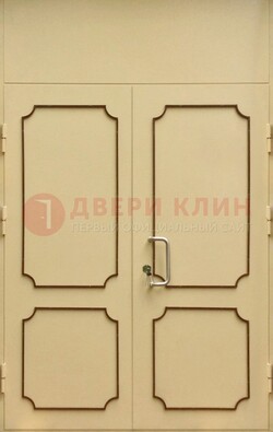 Светлая двухстворчатая дверь для загородного дома с МДФ ДМ-534 в Иваново