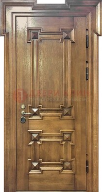 Филенчатая железная дверь с массивом дуба ДМД-56 в Иваново