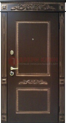 Входная дверь с массивом дуба в темном цвете ДМД-65 в Иваново