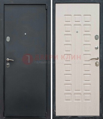 Черная металлическая дверь с порошковым покрытием ДП-101 в Иваново
