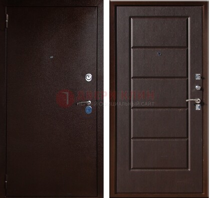 Темная входная дверь с порошковым окрасом ДП-113 в Иваново