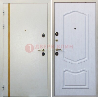 Белая входная дверь с порошковым напылением ДП-136 в Иваново