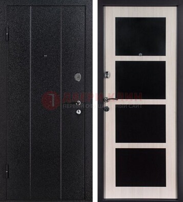 Черная металлическая дверь с порошковым напылением ДП-176 в Иваново
