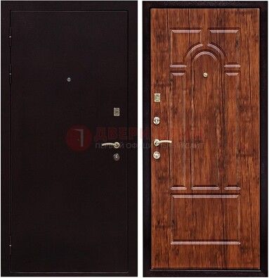 Темная железная дверь с порошковым покрытием ДП-194 в Иваново