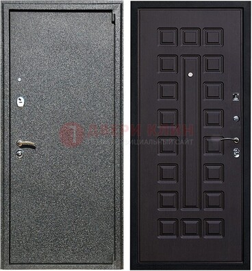 Черная стальная дверь с порошковым покрытием ДП-196 в Вологде