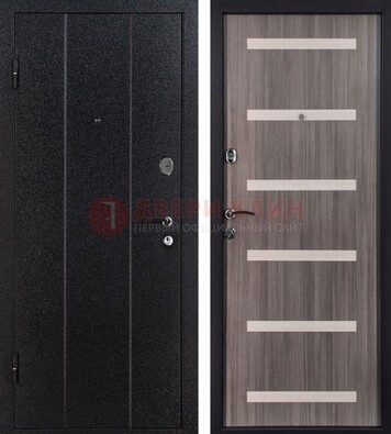 Черная стальная дверь с порошковым окрасом ДП-199 в Иваново