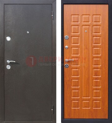 Коричневая стальная дверь с порошковым напылением ДП-202 в Иваново