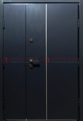 Темная металлическая дверь с порошковым покрытием ДП-220 в Иваново