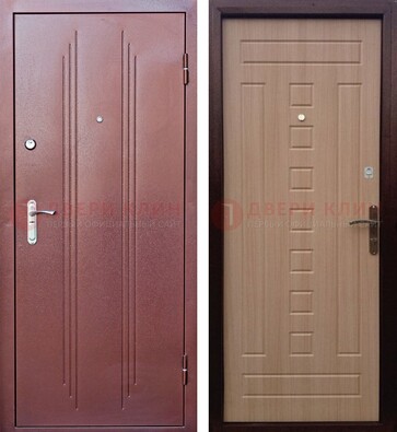 Стальная дверь с порошковым напыление цвета медный антик ДП-249 в Иваново