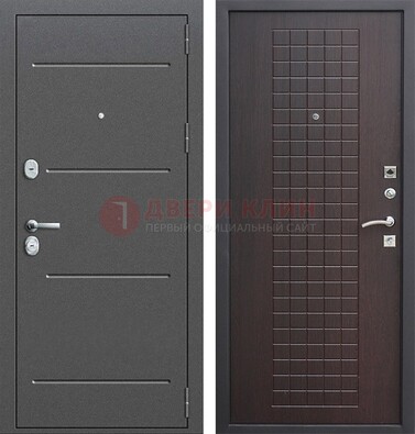 Металлическая дверь с порошковым покрытием и МДФ Махагон ДП-254 в Иваново