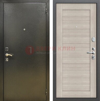 Стальная темно-серая дверь с порошковой отделкой и МДФ панелью ДП-278 в Иваново