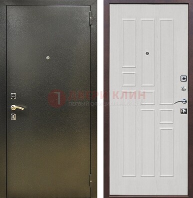 Входная дверь Темное серебро с порошковой отделкой и терморазрывом МДФ ДП-282 в Иваново