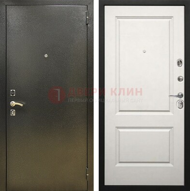 Металлическая темная дверь с порошковым напылением и классической МДФ ДП-298 в Иваново