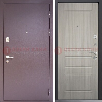 Темная стальная дверь с порошковым окрасом и МДФ ДП-310 в Иваново