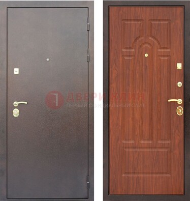 Темная стальная дверь с порошковым покрытием ДП-52 в Лыткарино