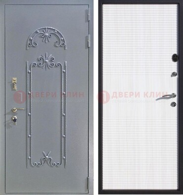 Черная входная дверь с порошковым покрытием ДП-67 в Чехове