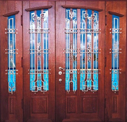 Парадная дверь со вставками из стекла ДПР-55 с шумоизоляцией в Иваново