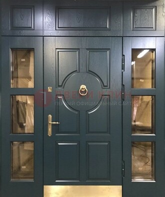 Стальная парадная дверь ДПР-64 со стеклопакетом в Иваново