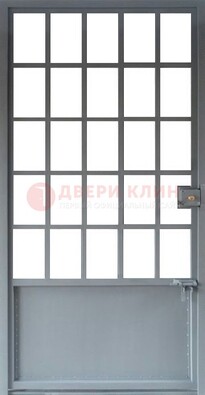 Металлическая решетчатая дверь в сером цвете ДР-7 в Иваново