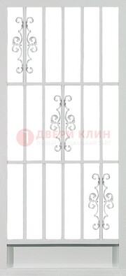 Белая железная решетчатая дверь ДР-9 в Иваново