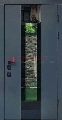 Современная дверь со стеклом для коттеджа ДС-40 в Иваново