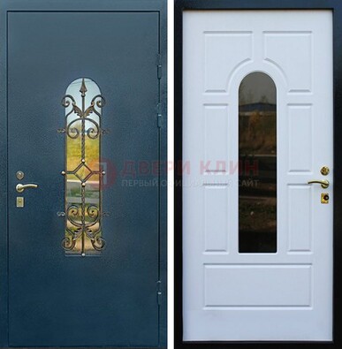 Входная дверь Дверь со стеклом и ковкой ДСК-71 для кирпичного дома в Иваново
