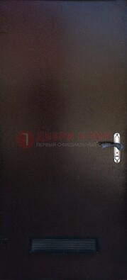 Черная железная техническая дверь ДТ-17 в Химках