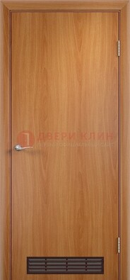 Светлая техническая дверь с вентиляционной решеткой ДТ-1 в Химках