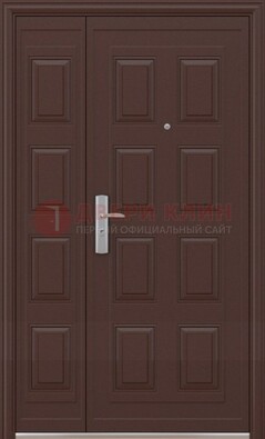 Коричневая железная тамбурная дверь ДТМ-37 в Иваново
