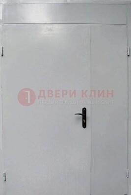 Белая металлическая тамбурная дверь ДТМ-5 в Иваново