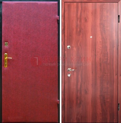 Красная входная дверь с винилискожей ДВ-30 в Иваново