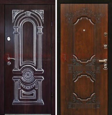 Железная дверь с виноритом в цвете Итальянский орех ДВТ-103 в Иваново