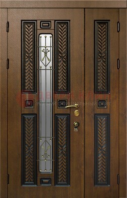 Полуторная входная дверь с виноритом ДВТ-169 в Иваново