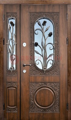 Железная дверь с виноритом и ковкой ДВТ-180 в Иваново