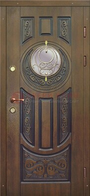 Одностворчатая входная дверь с виноритом и стеклом ДВТ-193 в Иваново
