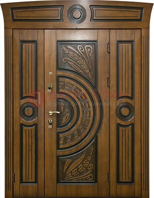 Парадная входная дверь с виноритом и узором ДВТ-194 в Иваново