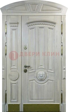 Светлая двухстворчатая дверь с виноритом на улицу ДВТ-258 в Иваново