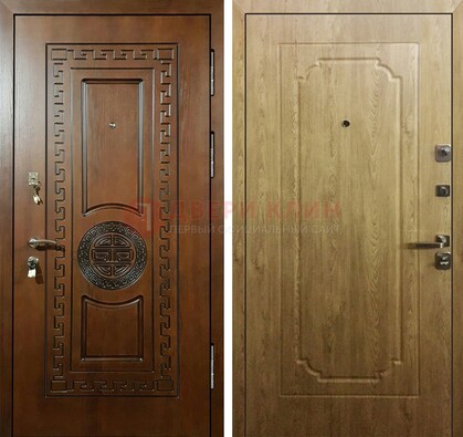 Коричневая железная дверь с виноритом ДВТ-44 в Иваново