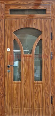 Коричневая классическая входная дверь с виноритом ДВТ-66 в Иваново