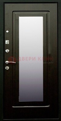 Черная металлическая дверь с зеркалом ДЗ-37 в Иваново