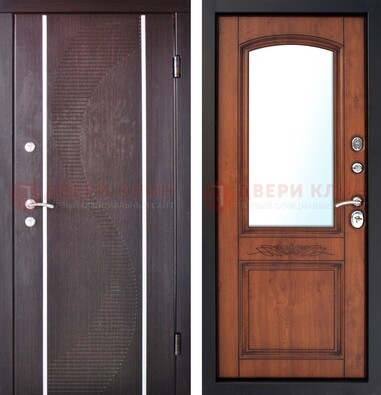 Входная дверь с МДФ и МДФ внутри с зеркалом ДЗ-88 в Иваново