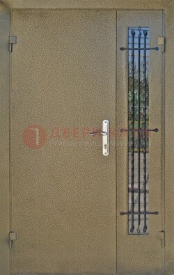 Тамбурная дверь Порошок со стеклом и ковкой ПЛ-20 в Иваново